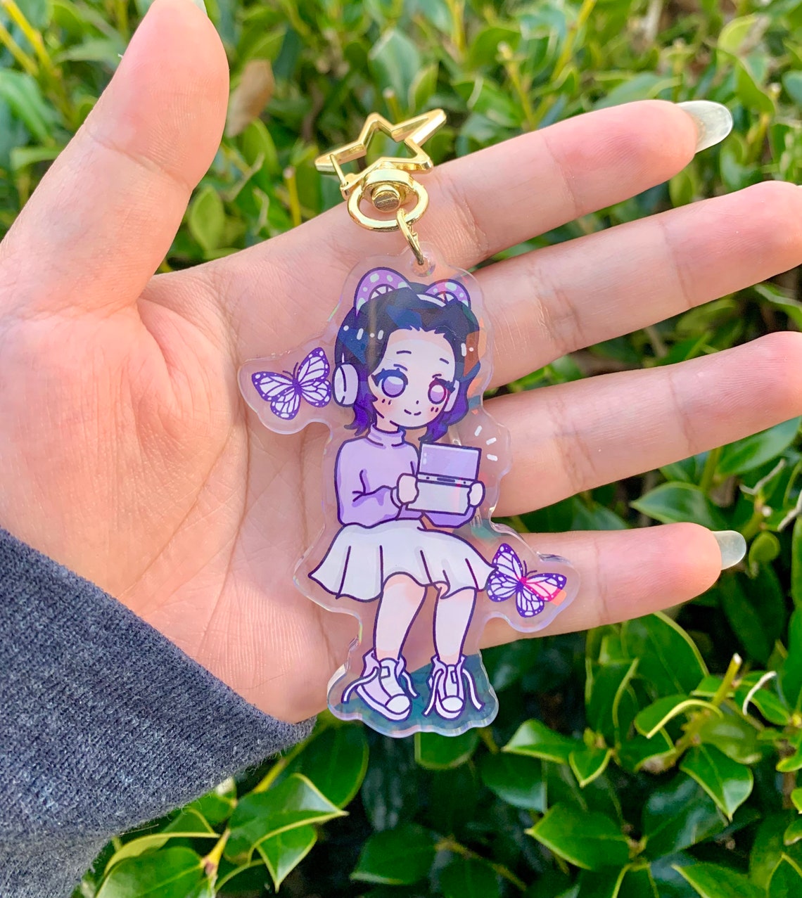 Anime Holographic Keychains Anime Keychains Holo Keychains Etsy