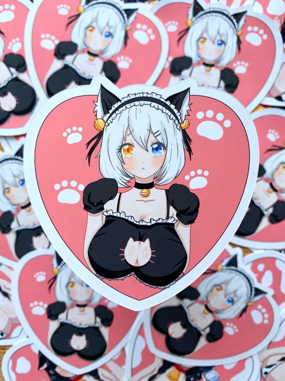 Anime Cat Girl Sticker, Nsfw Sticker, Waterproof Anime Girl Sticker, Ecchi  Sticker, Neko, Neko Girl 