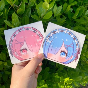 Rem/Ram Peeking Stickers/Car Decals