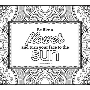 inspirational quotes coloring bookdigitalinstant download etsy