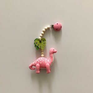 Dinosaur stroller toy, stroller mobile, stroller toy girls, sensory toys, montessori toys, pink todller toy, dinosaur baby shower