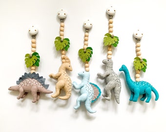 Dinosaur stroller toy, dinosaur pram mobile, stroller accessories, montessori toys, pram toy, stroller nobile, baby shower gift, pram decor