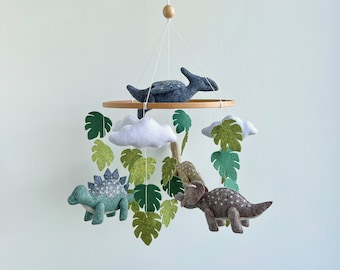 Dinosaur baby mobile, dino crib mobile, baby mobile boy, dinosaurs nursery mobile, jurassic world mobile, dino baby shower, dinosaur nursery