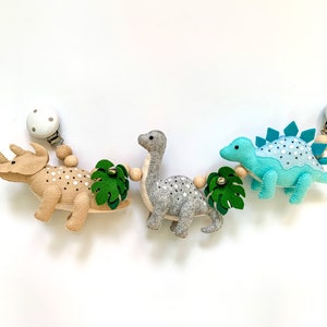 Kinderwagenslinger dinosaurussen, hangend speelgoed voor kinderwagens, kinderwagenslinger, uniseks kindercadeau, riem voor kinderwagen, kraamcadeau,