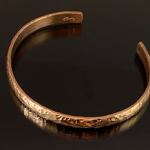 Infinity copper bracelet hammered arthritis rheumatism circulation health balance strength wellbeing gift woman man mum 7th anniversary