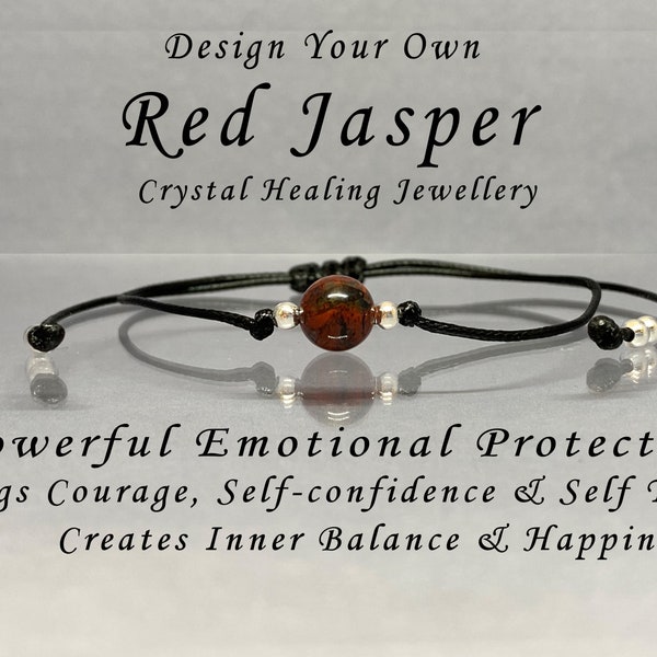 Red Jasper Bracelet Anklet Crystal Bracelet Genuine Natural Crystal Jasper Healing Intention Bracelet Chakra Reiki Charged Aphrodite Crystal