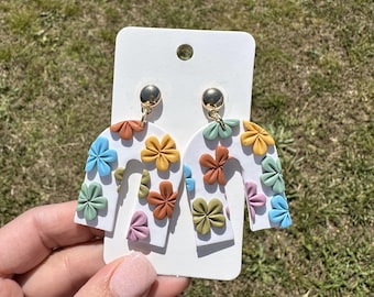 Clay Earrings | Floral Arches | Lightweight Earrings | Summer Earrings | Hypoallergenic Earrings