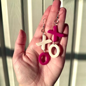 Clay Earrings | XOXO Earrings | Valentines Day Earrings | Love Earrings | Hugs and Kisses | Polymer Clay Earrings