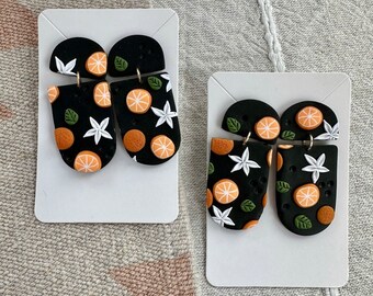 Clay Earrings | Oranges | Lightweight Earrings | Funky Earrings | Statement Earrings | Polymer Clay