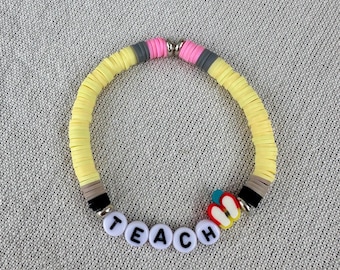 Clay Teacher Bracelet | Teacher Gifts | Clay Beads