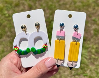 Clay Earrings | Teacher Inspired Earrings | Lightweight Earrings | Hypoallergenic Earrings | Teacher Gifts