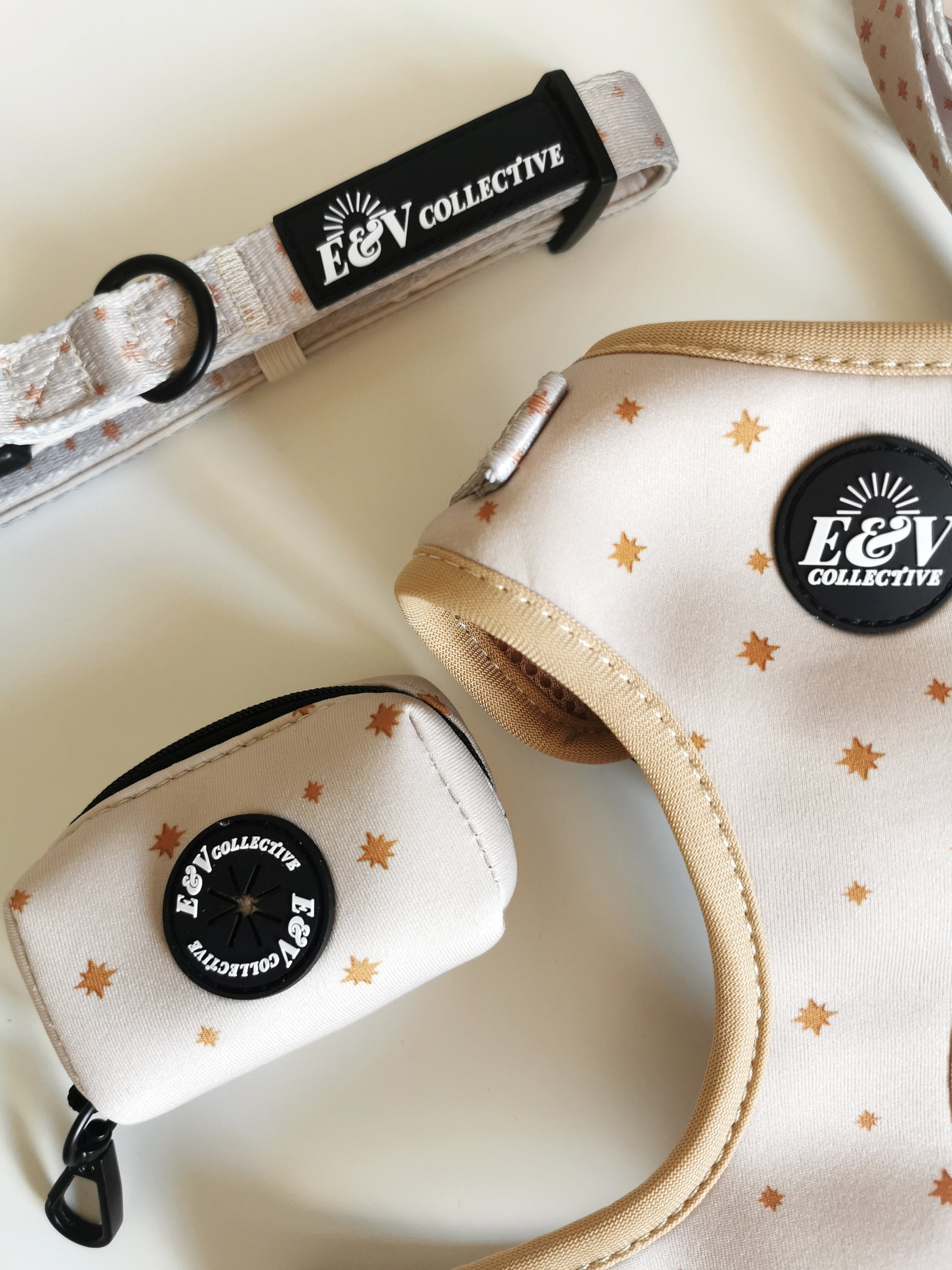 Cream dog harness top