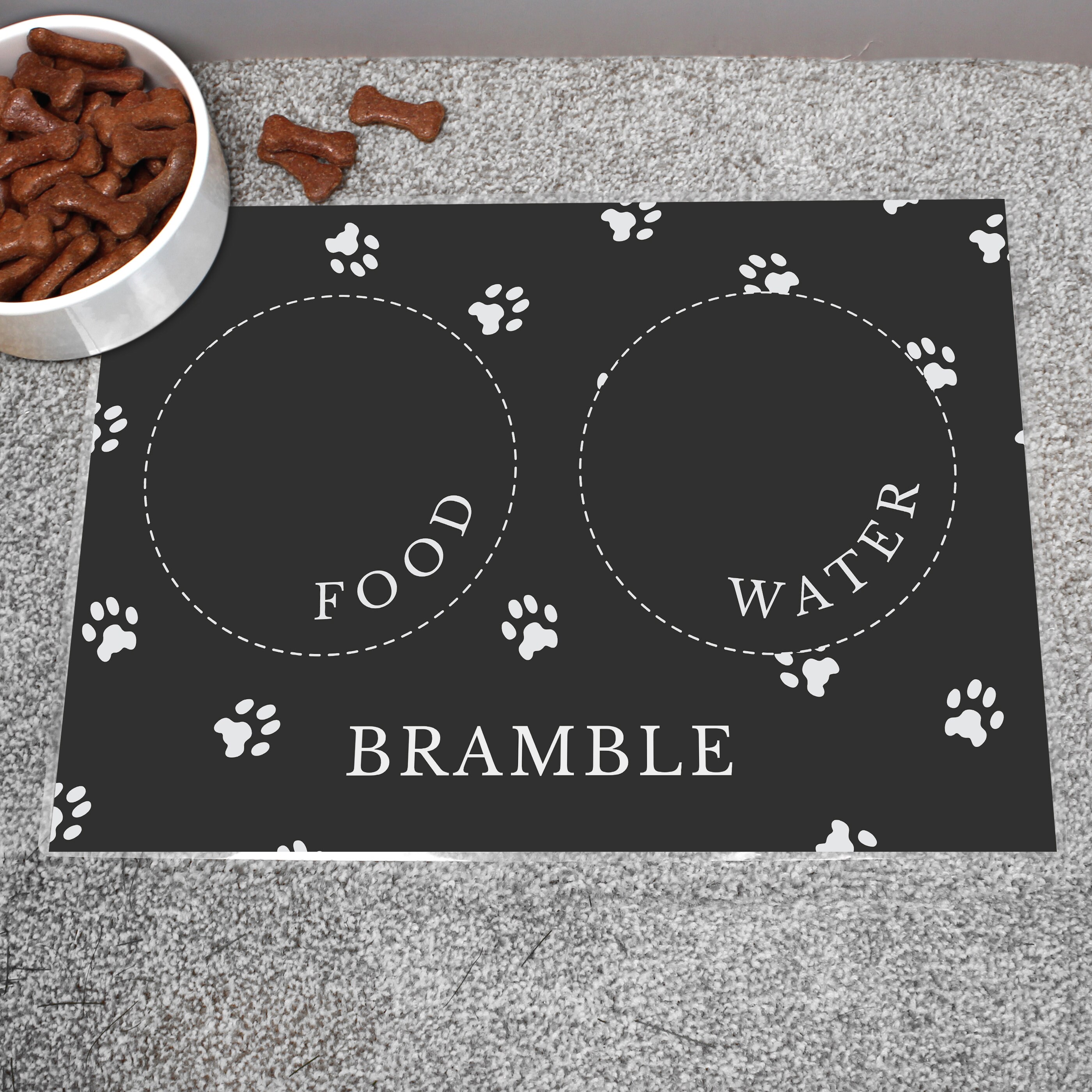 Personalised Black Pet Placemat This personalised placemat Etsy