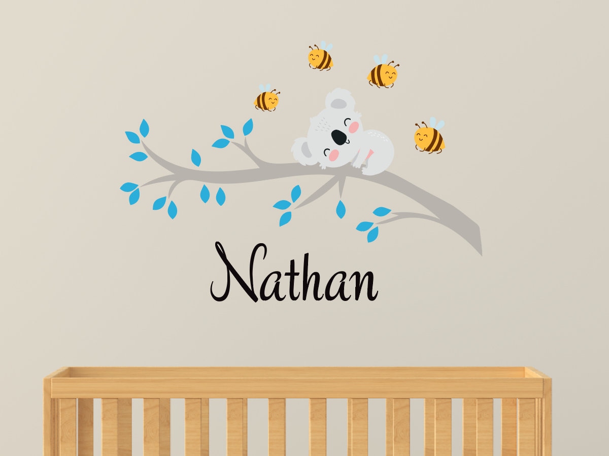 Nursery Wall Decalkoala Bear Vinyl Decal Branch and Koala Etsy