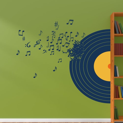 Personalized Name Music Notes Wall Decal Music Wall Sticker Etsy