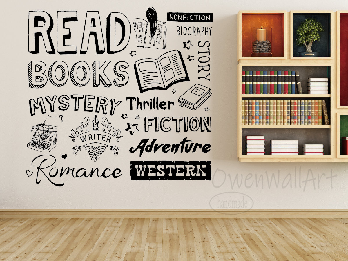 Graffiti Doodle Reading Wall Stickers Wall Art for School Wall Etsy
