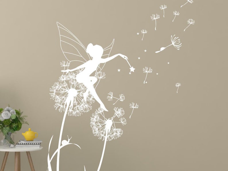 Fairy Dandelion Wall Decal: Girls Nursery Room Decor - Etsy