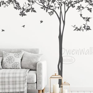 Tree Wall Decal, Vines Tree Wall Decal, Tree Decor For Bedroom Nursery Kids Room Wall Decor image 3