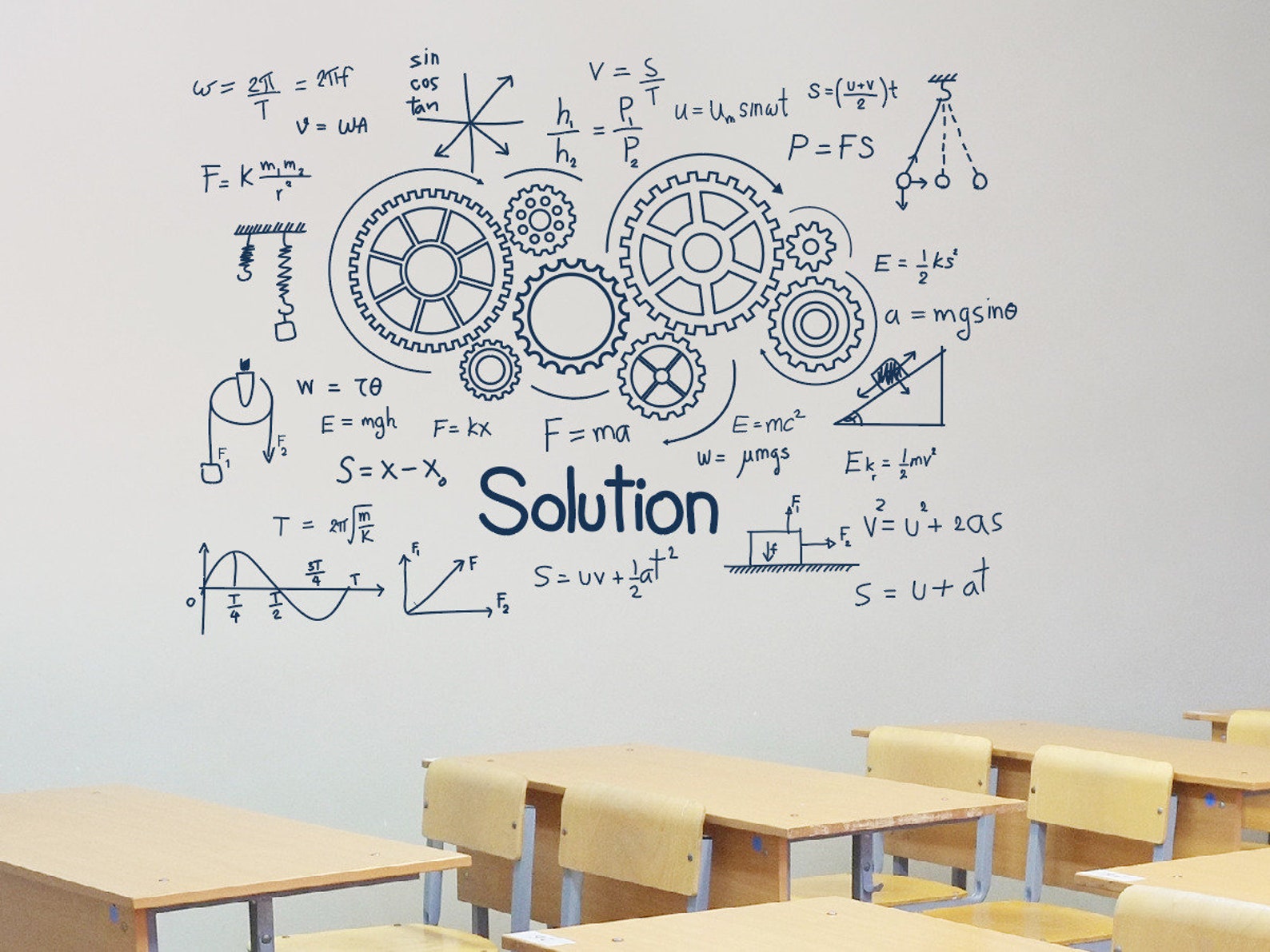 Graffiti Doodle Science Physics Wall Stickers Wall Art for Etsy