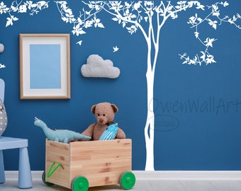 Tree Wall Decal, Vines Tree Wall Decal, Tree Decor For Bedroom Nursery Kids Room Wall Decor