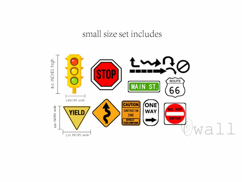Road Sign Wall Decals: Traffic Signs, Boys Room Decor - Etsy