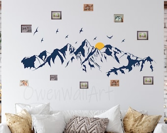 Geometric Mountain Vinyl Wall Decal: Nursery Kids Room Decor