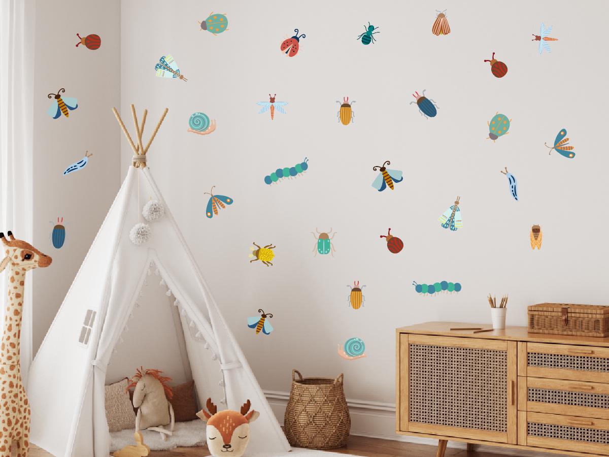 Bug Wall Stickers: Whimsical Insect Decals, Kids Nursery Decor - Etsy