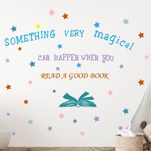 Colorful Stars & Quotes Wall Decal: Kids Room Decor