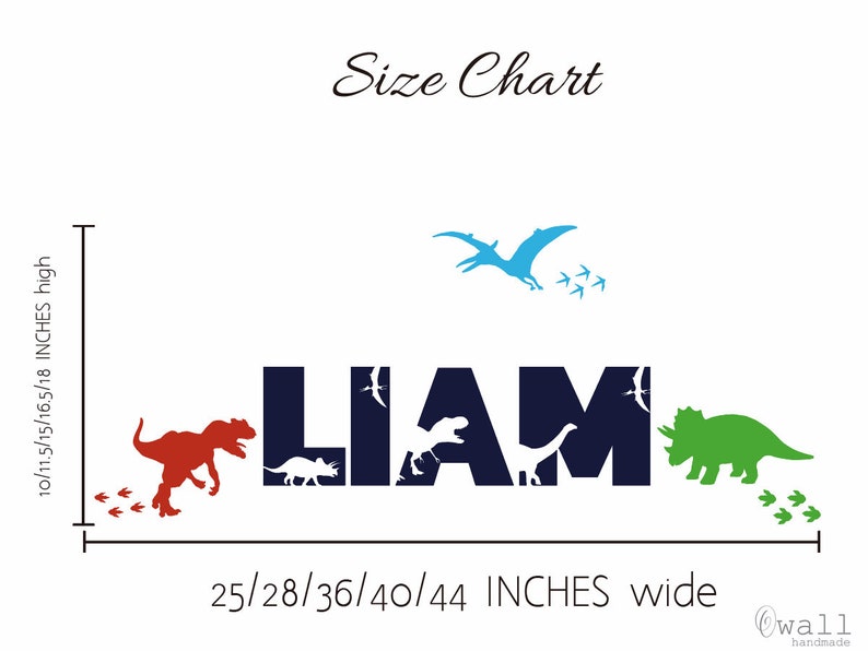 Custom Dinosaur Wall Name Vinyl Decal Nursery Kids Boys & Etsy