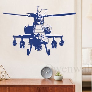 Apache Warplane Vinyl Wall Decal: Boys Room Decor