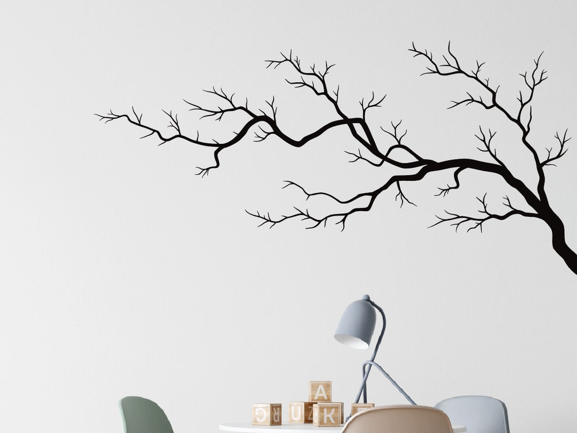 Tree Branch Wall Decal: Blowing Tree Vinyl Sticker - Etsy