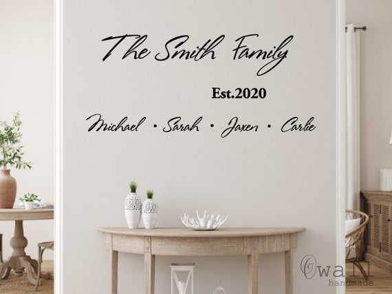 Nome Di Famiglia Personalizzato, Adesivo Murale In Vinile. Casa, Parete - Foto 9