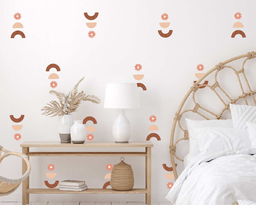 Daisy Flower Wall Decals: Boho Nursery Kids Room Decor - Etsy