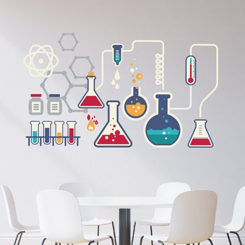 Chemical Science Wall Art Vinyl Decal Educational Wall Sticker Etsy