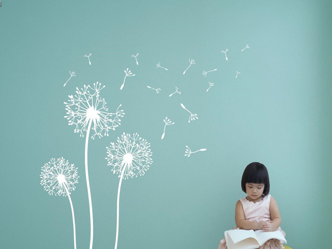 Dandelion Flower Wall Decals: Nursery, Kids Room Decor - Etsy
