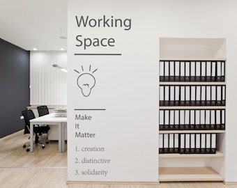 Inspirational Office Wall Decal: Bulb Creative Vinyl Sticker