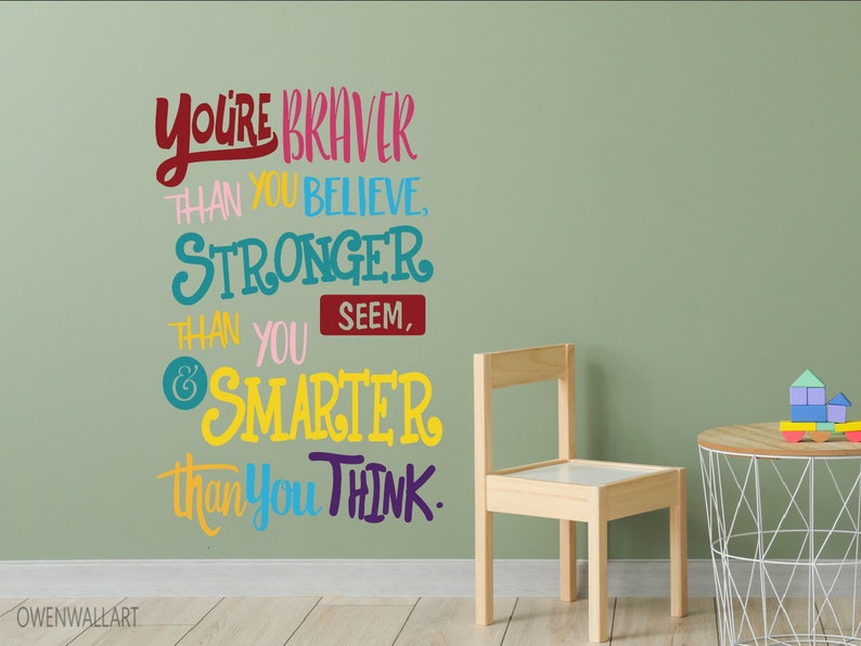 Inspirational Quotes Wall Decal: Colorful Kids Room Decor - Etsy