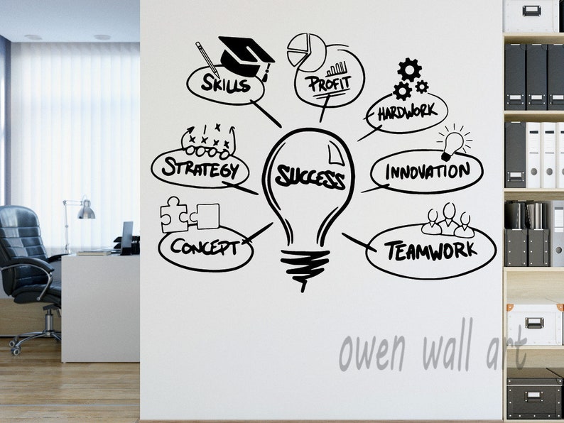 Office Wall Decal Office Wall Vinyl Stickeroffice Wall Etsy