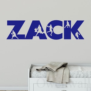 Personalized Basketball Name Vinyl Wall Decal - Boys Room Decor