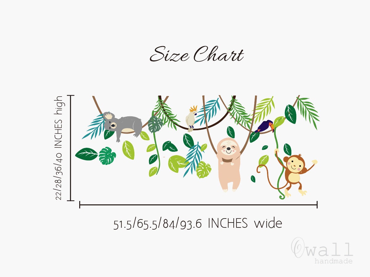 HGDESIGN® Graz Design Sticker Mural Décoratif Pour Chambre D'enfant Motif Animaux De La Jungle HGDESIGN® Graz Design Sticker Mural Décoratif Pour Chambre D'enfant Motif Animaux De La Jungle