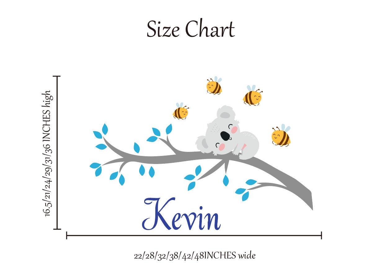 Nursery Wall Decalkoala Bear Vinyl Decal Branch and Koala Etsy