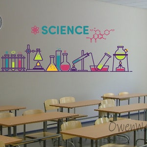 Colorful Science Wall Art Vinyl Decal Educational Wall Sticker For School Wall  Art, Classroom Wall Decor, Schoolroom Wall Sticker