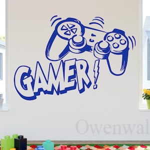 Gaming-Wand-Aufkleber, Gamer-Wand-Dekor, Gamer Vinyl-Wand-Aufkleber, Gaming-Aufkleber für Jungen Zimmer-Wand-Dekor, Gaming-Raum-Dekor