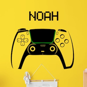 Gaming Wall Decal , Gamer Wall Decor , Game Vinyl Wall Decal , Gaming Stickers For Boys Room Wall Decor , Personalized Name Wall Decor