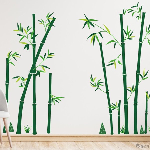 Bamboo Wall Decal Etsy