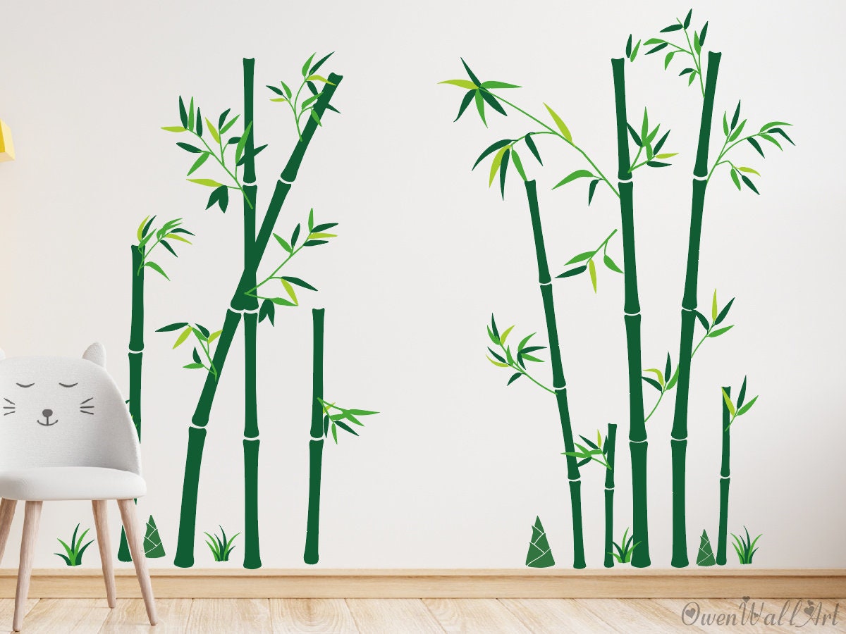 Sticker Bambou  Bamboo wall art, Creative wall painting, Wall