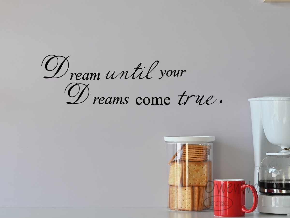Dream, Believe, Achieve' Inspirierender Wandkunstaufkleber