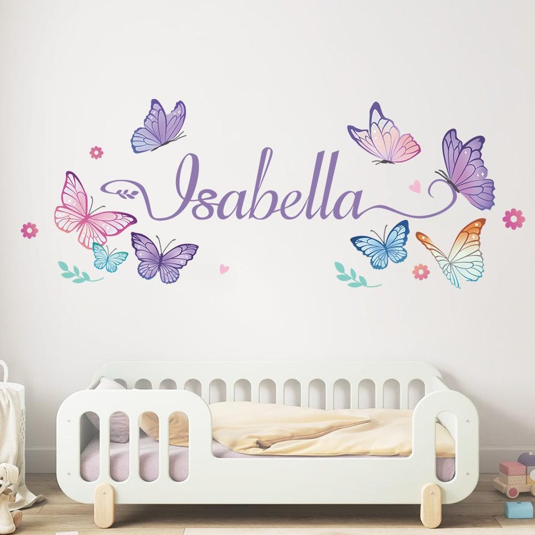 Personalized Butterfly Girl's Name Wall Decal: Dreamy Girl Room Decor ...