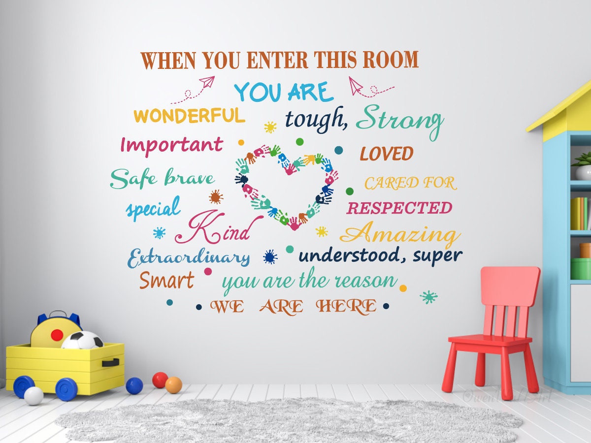 Inspirational Quotes Wall Decal: Colorful Classroom, Nursery, Office ...