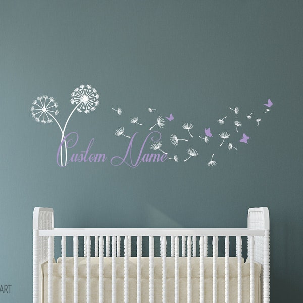 Dandelion Wall Decal Etsy